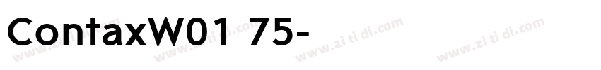 ContaxW01 75字体转换